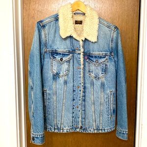 Levi’s Denim Skateboarding Collection “Fur” Lined Sherpa Trucker Jacket